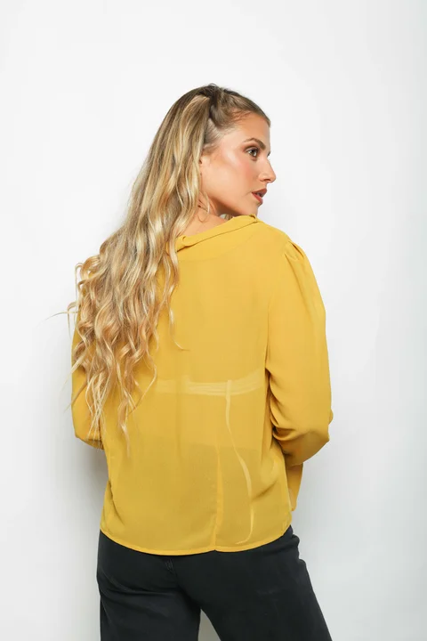 Blusa TITA Gasa c/Volados GUV60