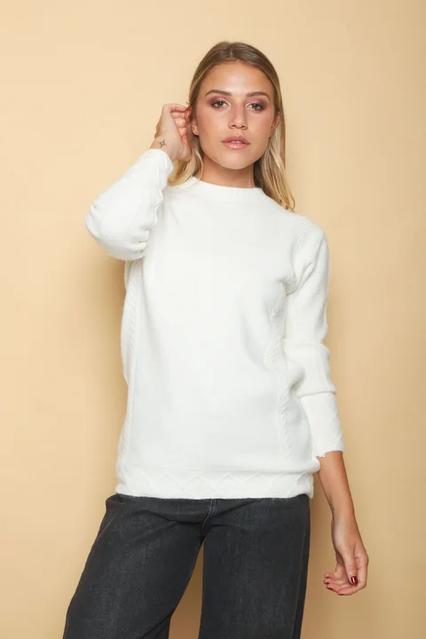 Sweater REINA Panal con Trenzas 0722