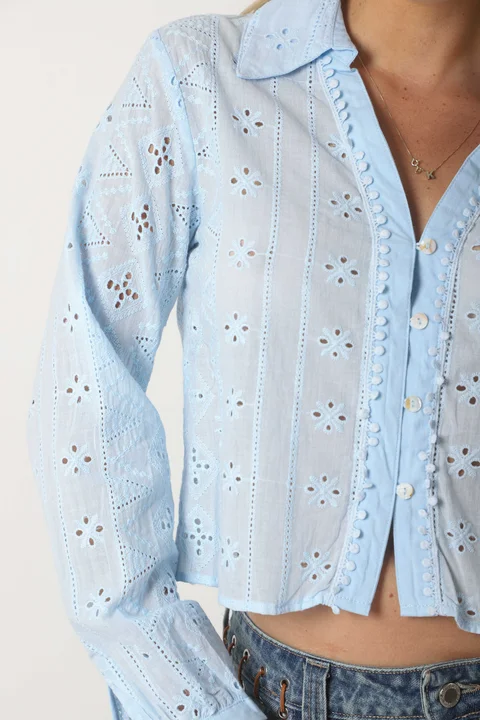 Camisa BULERY Corta Broderie Calada GU70120