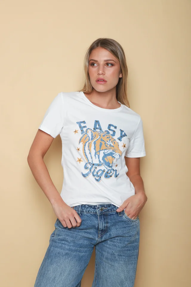 Remera FASY TIGER C/ Tachas GU70041