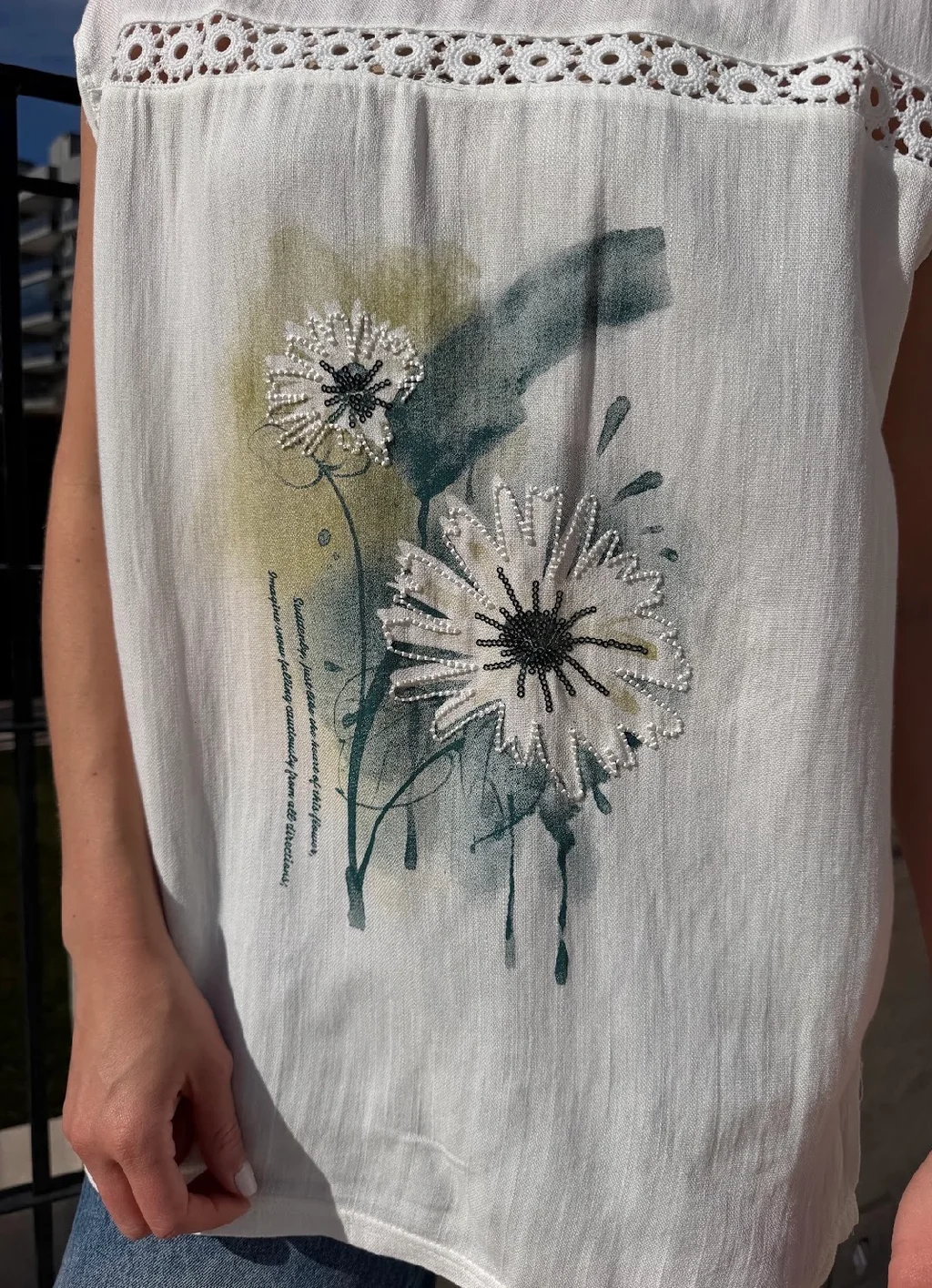 Camisola SUNRISE LINO con Strass GU10718