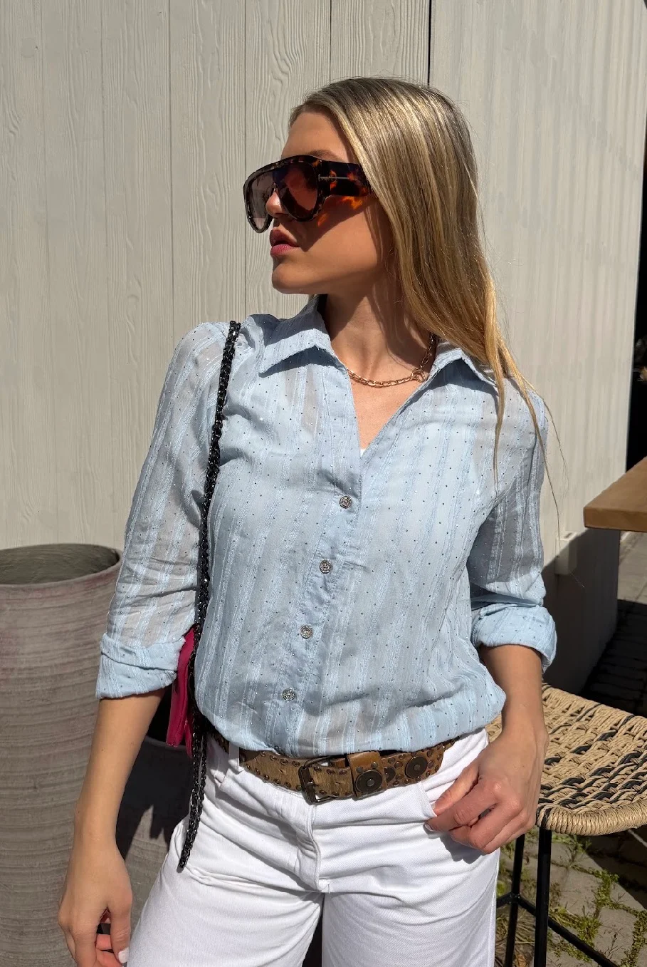 Camisa MARVI con Guardas con Strass GUK70241