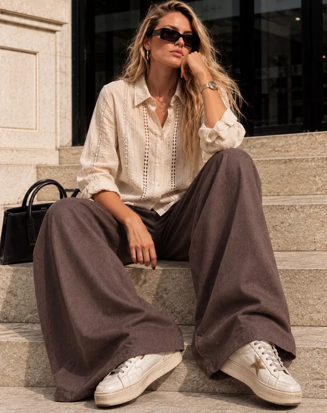 Maxi Palazo DENIM CHOCO