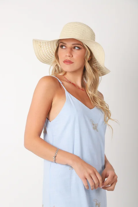 Vestido VOILA Lino bordado GUK70142-2