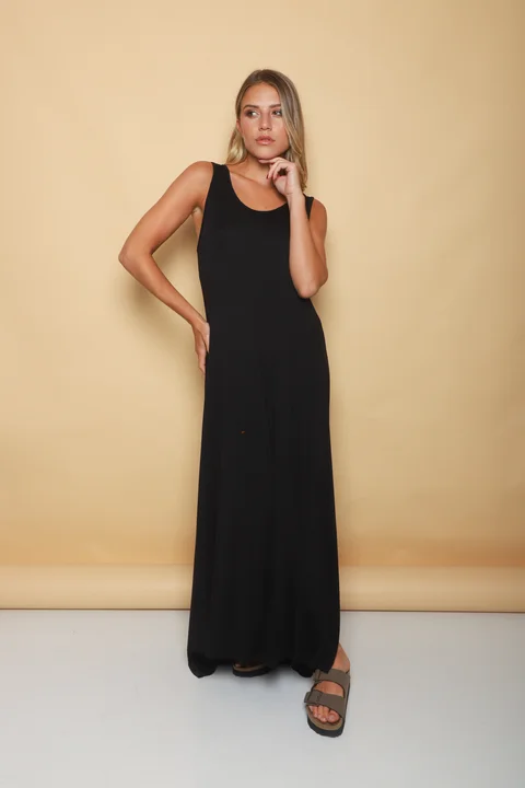 Vestido CANES de Viscosa Liso