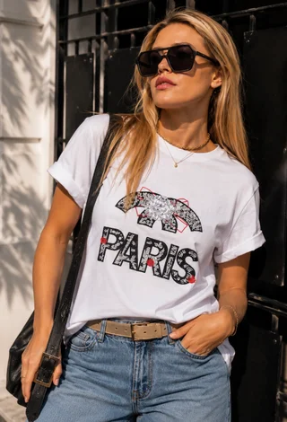 Remera Parisina c/ Piedras  GU7485 - Vista 4