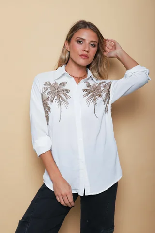 Camisa KATERINA Bordada GUK70265 - Vista 4