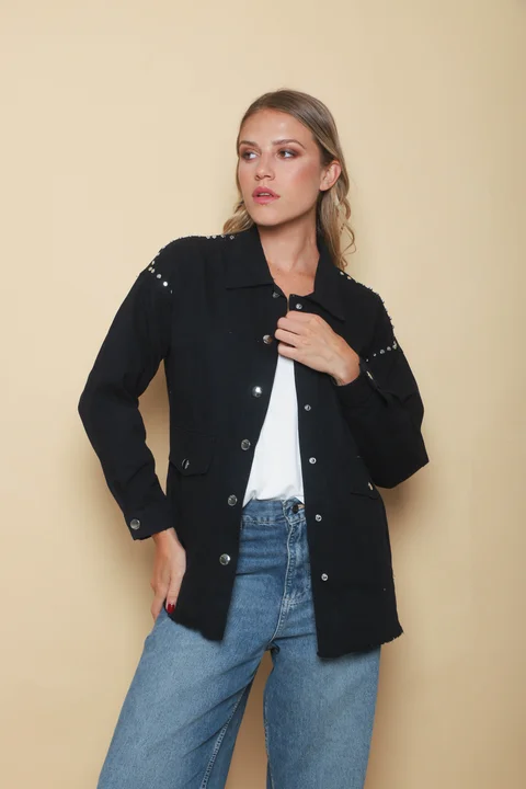 Camisaco RAPSODY gabardina c/tachas GUK70170