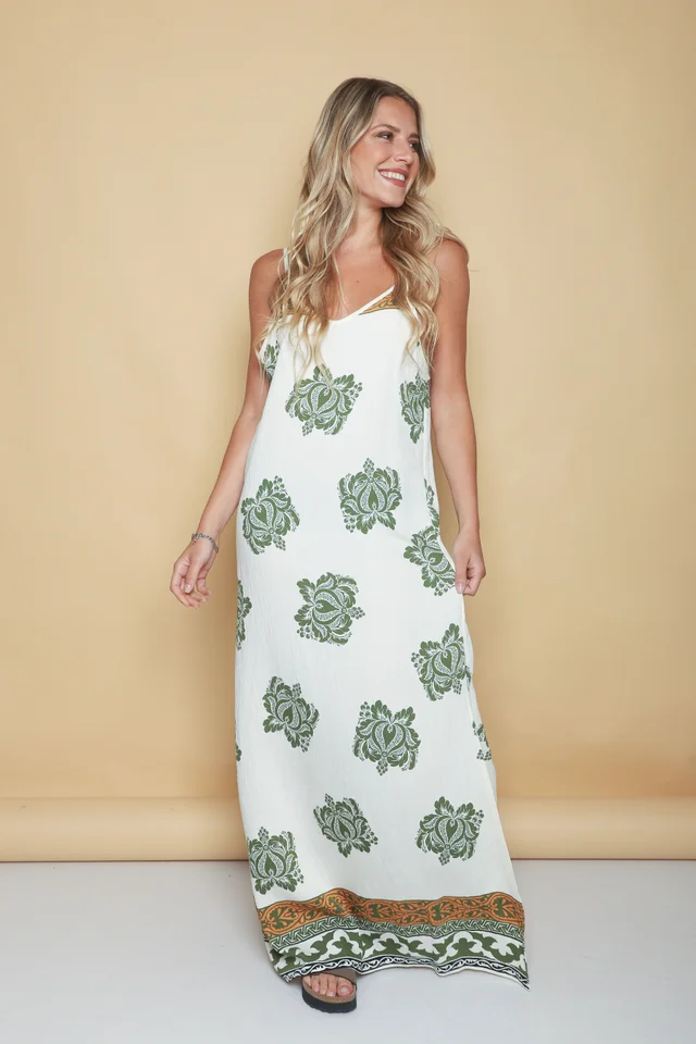 Vestido FIRENZE Lino estampado GUK70142-4