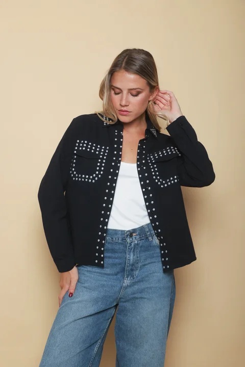 Camisaco  Gabardina  con Tachas GUK2160