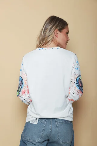 Buzo PAINT Corazon Multicolor GU70080 - Vista 5