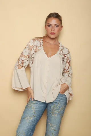  Camisa DESTINY con Guipiur GUK3 - Vista 5