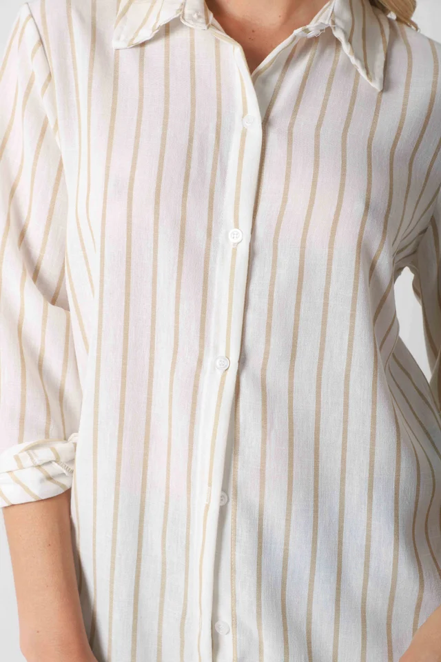 Camisa BELE Lino Rayada