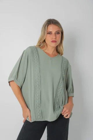 Blusa Amplia VASY Guardas Guipiur GU0330 - Vista 3
