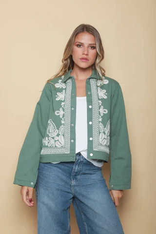 Chaqueta FORTY de Gabardina Bordada GUF6005 - Vista 1