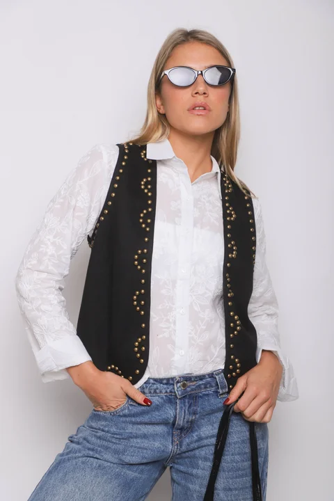 Chaleco RAWSON Gamuza Tachas GU70278