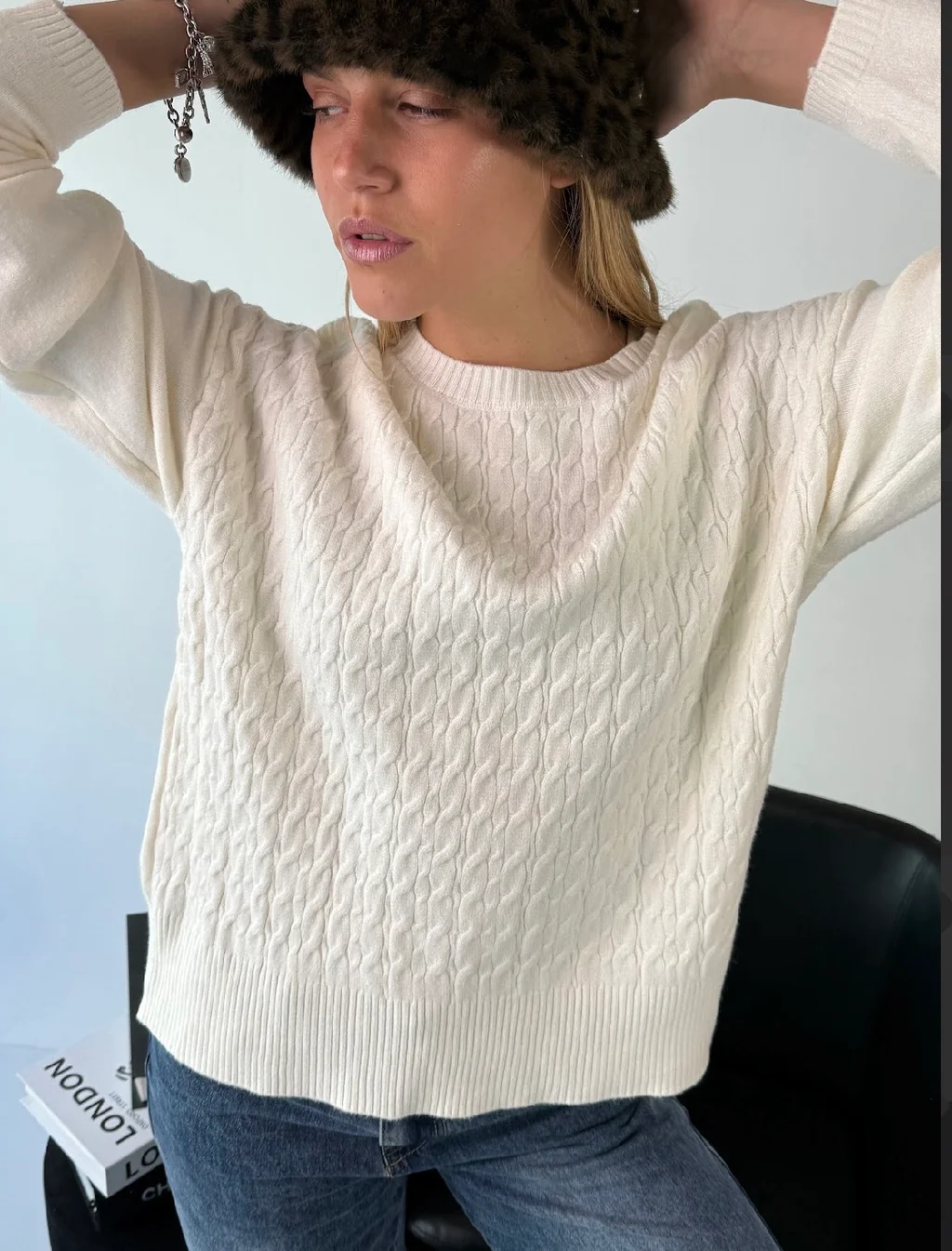 Maxi Sweater MADELEINE Bremer Trenzado GUL819