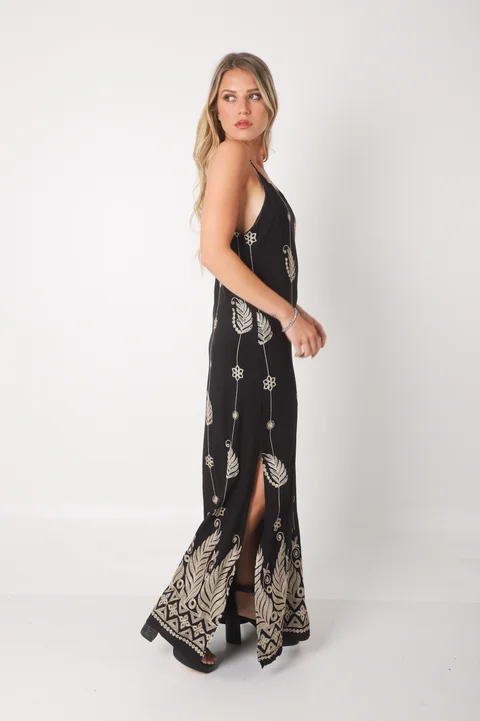 Vestido MARGARIE Lino Bordado GUK70142-1