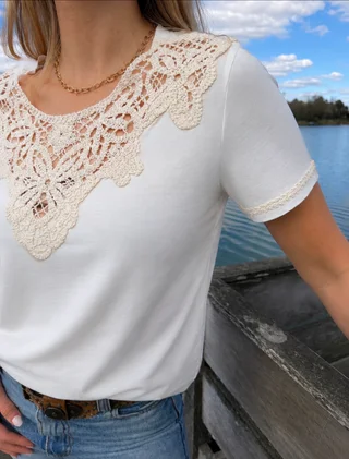 Remera KARNER Cuello Crochet GU6263 - Vista 2