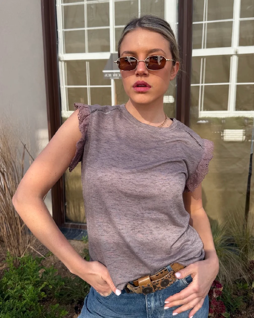 Remera RITA Hilo con Volado GU6267