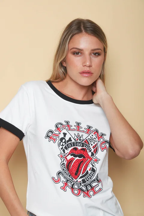 Remera ROLLING con Strass GU5111