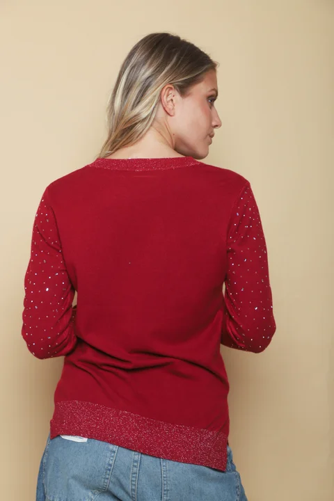 Sweater LUXURY Lurex con Strass GUL624