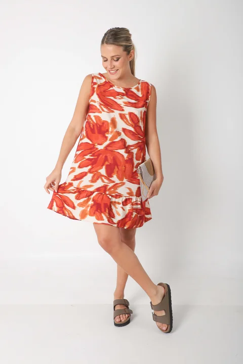 Vestido Weiss Hojas de Satin