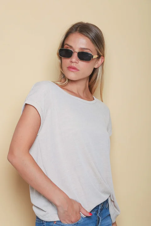 Remera Dana Hilo Flame con Lurex