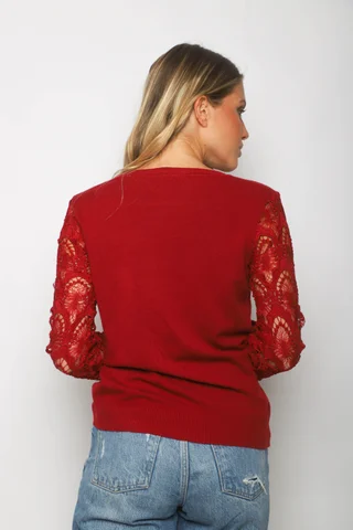 Sweater MELROUSE Bremer c/ Guipiur en mangas GUL600 - Vista 5