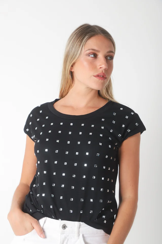 Remera FELISA c/ Hombreras y Piedras  GUK70073