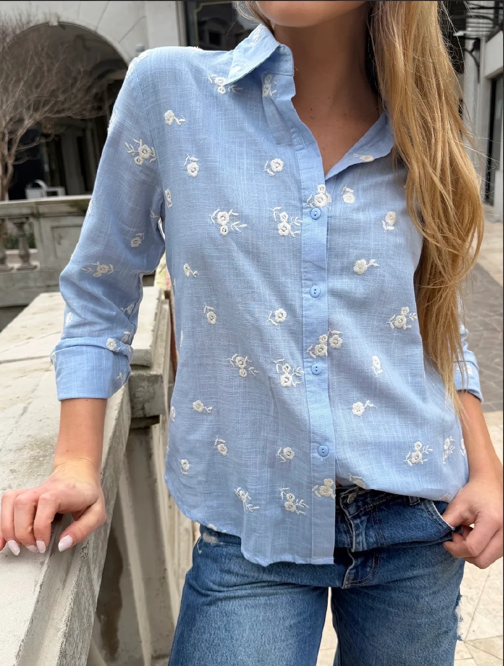 Camisa ROSMARY Lino Bordada GU70242