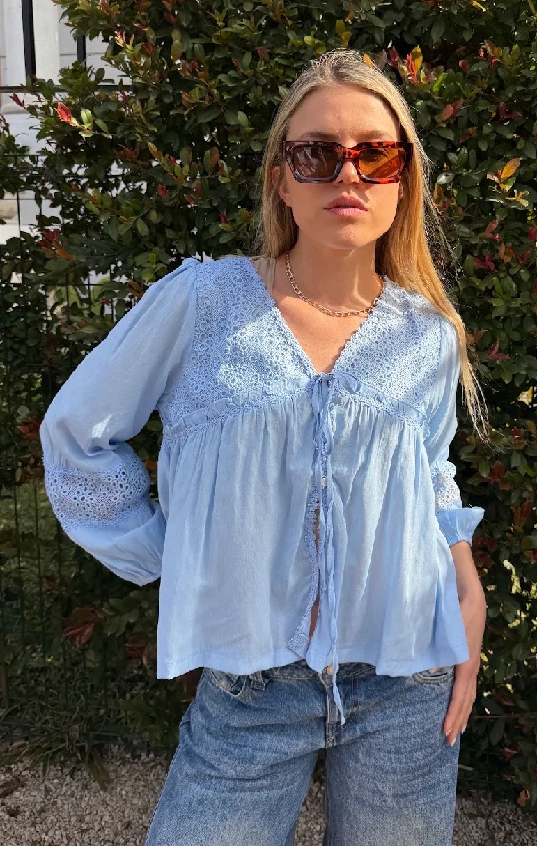 Blusa ROCKET Con Broderie  GU70123