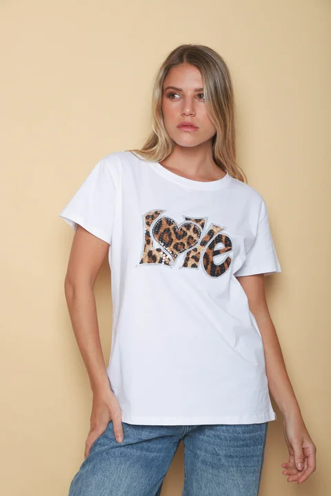 Remera Amplia LOVE PRINT GU87350