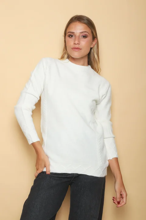 Sweater REINA Panal con Trenzas 0722