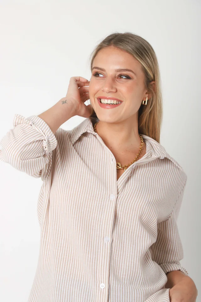 Camisa  BABILON LINO RAYADA