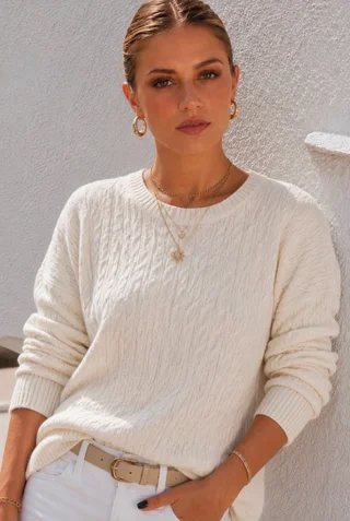 Maxi Sweater MADELEINE Bremer Trenzado GUL819 - Vista 6