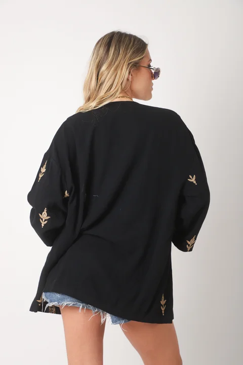 Kimono SIBYL lino c/bordado GU0540