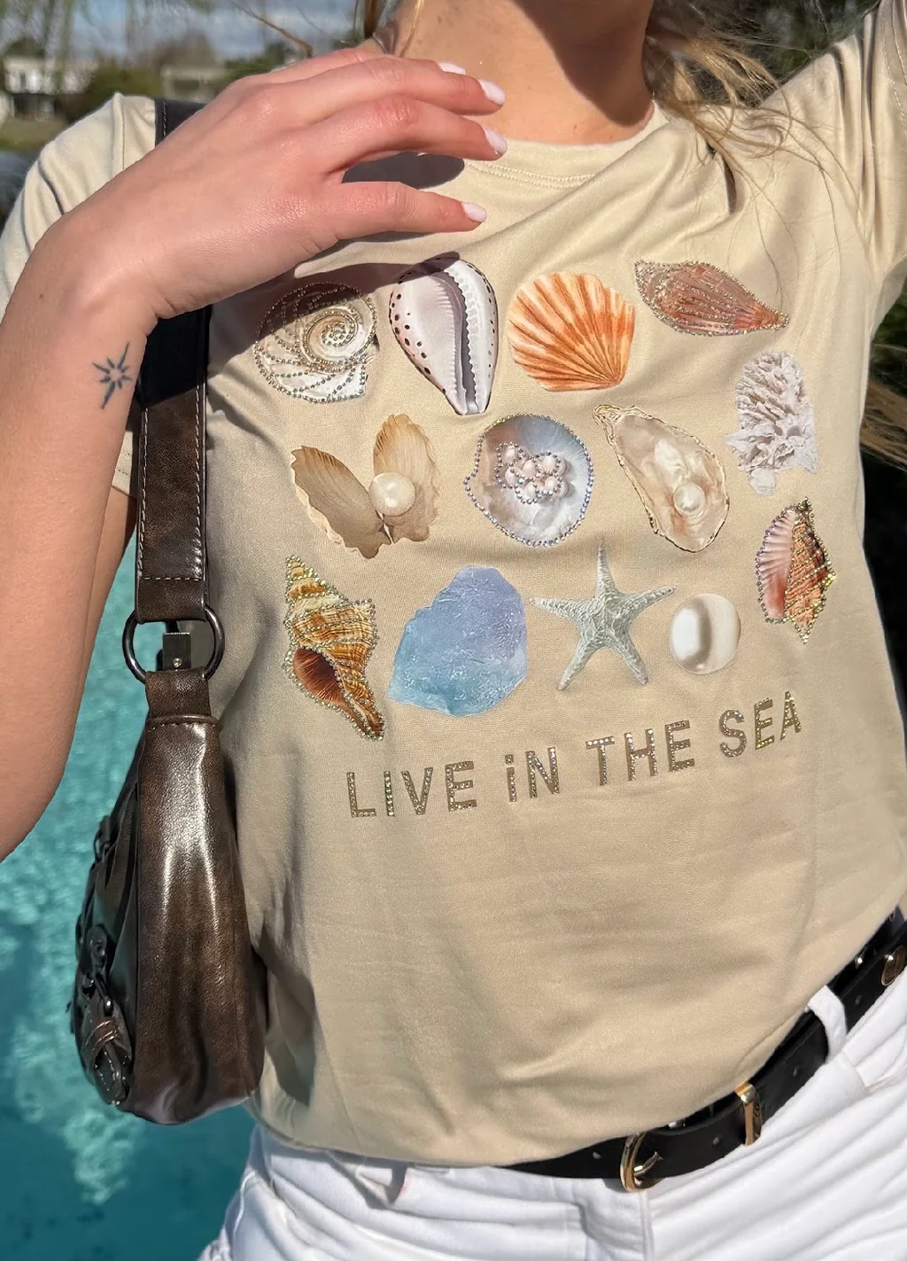 Remera LIVE IN THE SEA  GU336793