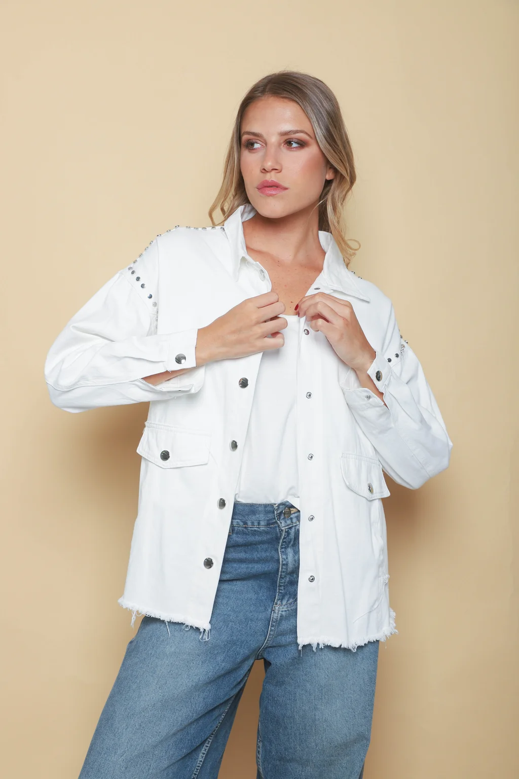 Camisaco RAPSODY gabardina c/tachas GUK70170