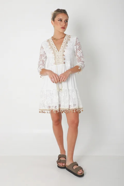 Vestido Sunrise  Encaje con Guarda GUK4035-1