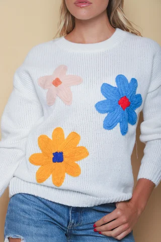 Sweater Flower Bordado GUL661 - Vista 4