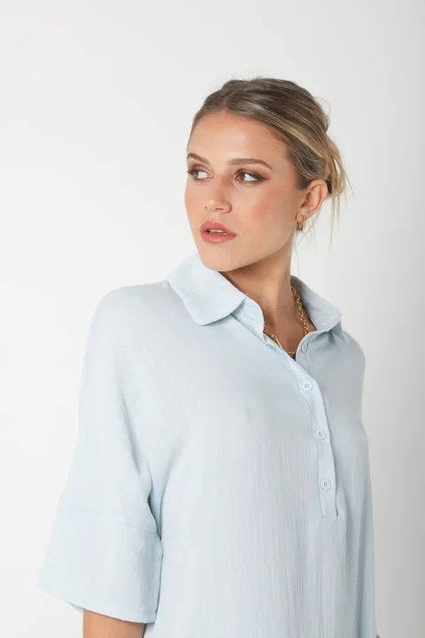 Vestido KAISER de Lino c/ Botones GU0333