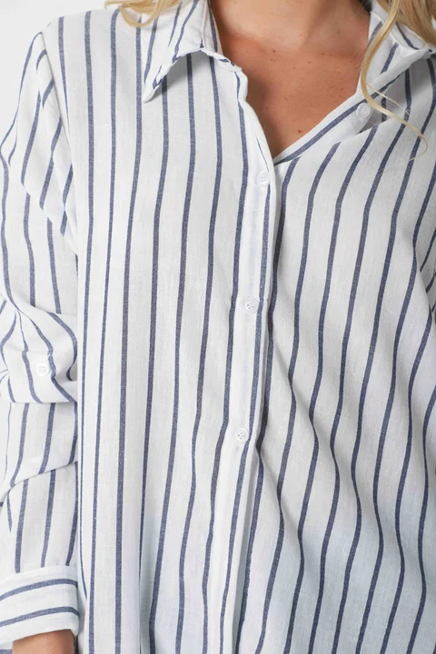 Camisa BELE Lino Rayada