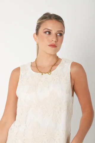 Vestido POCH Encaje con Bordado Crochet GU250110 - Vista 6