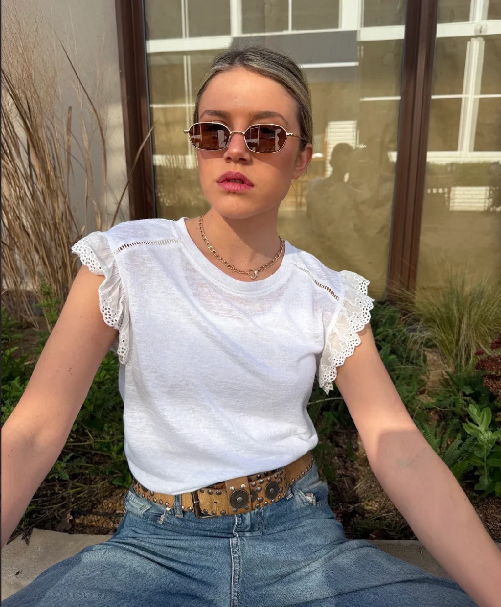 Remera RITA Hilo con Volado GU6267