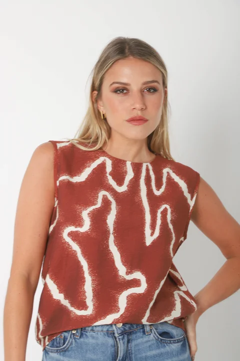 Musculosa KAROLA estampada GUK70151