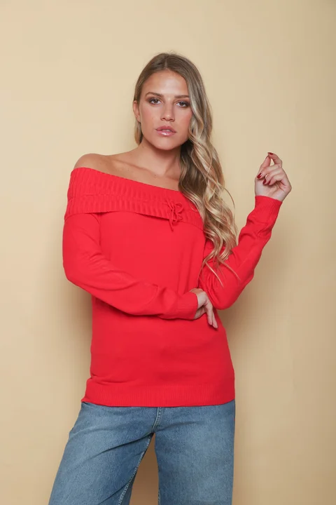 Sweater KITY Bremer Cuello Bote c/ Tira GU665