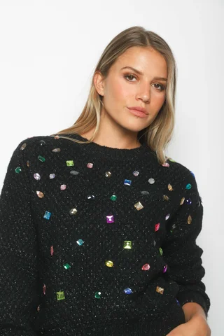 Sweater WISH con Piedras de Colores GU81333 - Vista 1