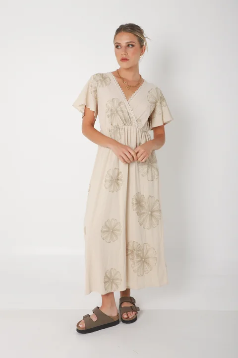 Vestido MISUKA de Lino Bordado GU250115