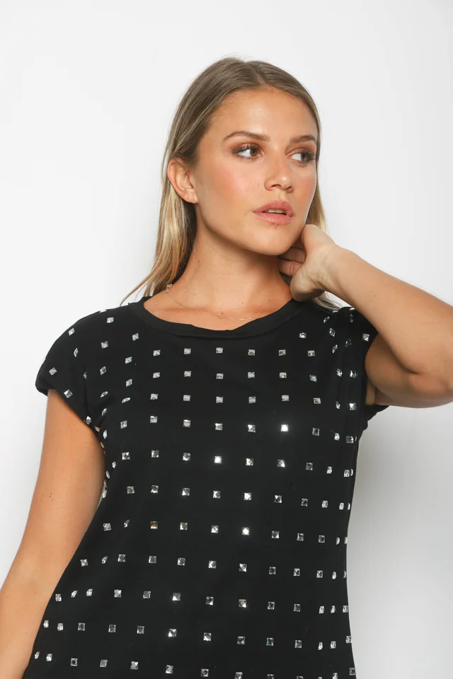 Remera FELISA c/ Hombreras y Piedras  GUK70073